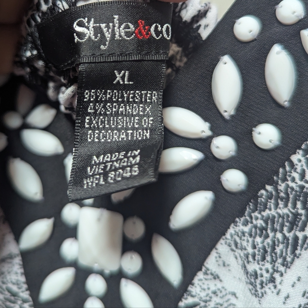 Style & Co. Black and White Maxi Dress - Picture 4 of 4